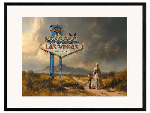 Gerahmter Kunstdruck Lost in Vegas