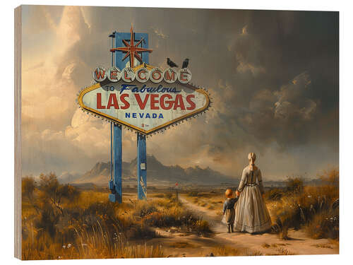 Holzbild Lost in Vegas