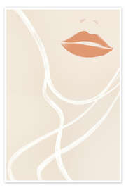 Wandbild Linien und Lippen - Frank Daske
