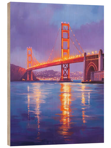 Quadro de madeira Golden Gate Bridge, San Francisco
