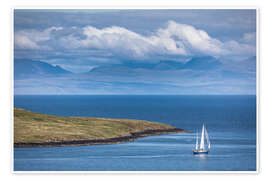 Wandbild Segelboot vor der Küste der Isle of Skye, Schottland - Christian Müringer