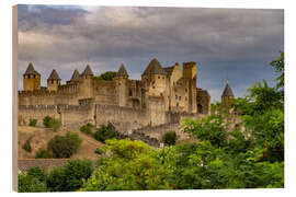 Holzbild Carcassonne, Frankreich