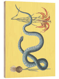 Puutaulu Snake and flower