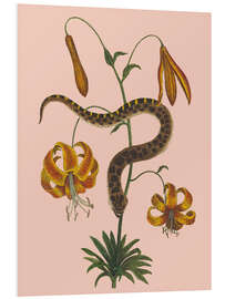Hartschaumbild Schlange und Lilien