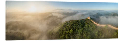 Acrylglas print Great Wall of China at sunrise