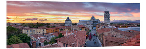Acrylic print Sunset over Pisa