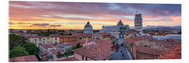 Acrylic print Sunset over Pisa