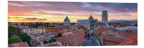 Bilde på skumplate Sunset over Pisa
