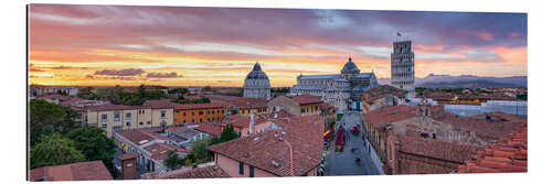 Quadro em plexi-alumínio Sunset over Pisa