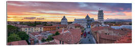 Quadro em plexi-alumínio Sunset over Pisa