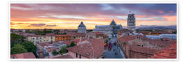 Poster Sunset over Pisa