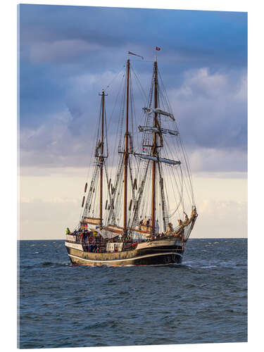 Acrylglasbild Segelschiff auf der Ostsee