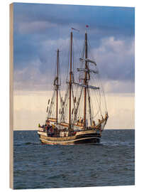 Cuadro de madera Sailing ship on the Baltic Sea - Rico Ködder