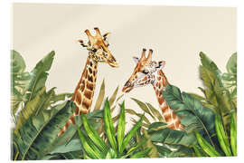 Acrylglasbild Exotische Tierwelt Giraffenparadies - Andrea Haase
