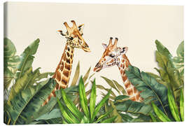 Tableau sur toile Exotic Wildlife Giraffes Paradise - Andrea Haase