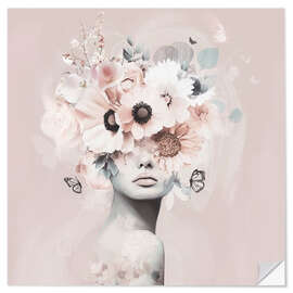 Sticker mural Pink Petal Veil