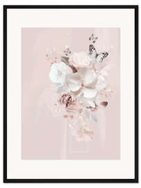 Gerahmter Kunstdruck Pink Petal Blossom