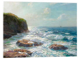 Acrylglasbild Silbernes Meer, irische Küste - Julius Olsson
