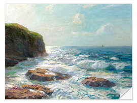 Autocolante decorativo Silver sea, Irish coast - Julius Olsson