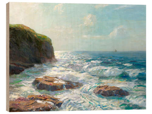 Wood print Silver sea, Irish coast - Julius Olsson