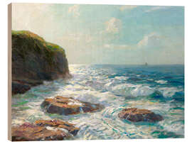 Trätavla Silver sea, Irish coast - Julius Olsson