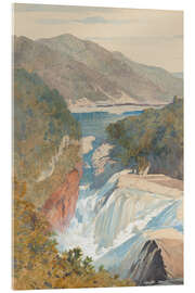 Akrylglastavla Te Reinga, Falls of the Wairoa - James Crowe Richmond, 1867