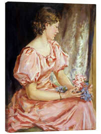 Canvas print Portrait of Lorna, the girl in pink - Annie Elizabeth Kelly, 1938