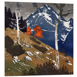 Hartschaumbild Berglandschaft - Hans Frank, 1945