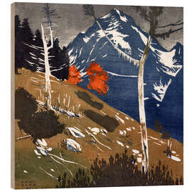 Holzbild Berglandschaft - Hans Frank, 1945