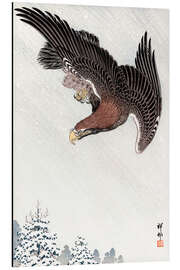 Cuadro de aluminio Eagle in flight against a snowy sky, 1933 - Ohara Koson