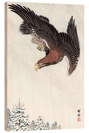 Puutaulu Eagle in flight against a snowy sky, 1933 - Ohara Koson