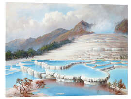Obraz na szkle akrylowym White Terraces - Charles Blomfield, 1882