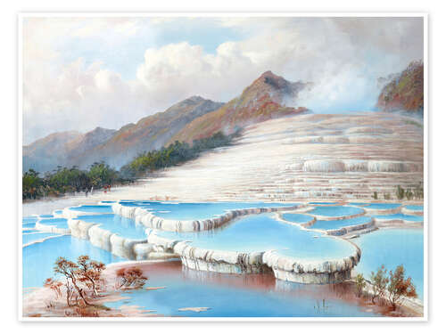 Poster White Terraces - Charles Blomfield, 1882