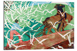 Stampa su alluminio Birds following a plough, 1933 - Ethel Spowers