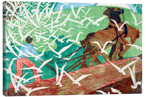 Lienzo Birds following a plough, 1933