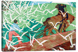 Canvas print Birds following a plough, 1933 - Ethel Spowers