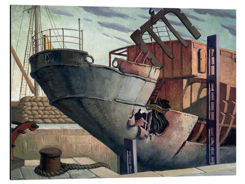 Alumiinitaulu The "British Chancellor" in dry dock - Harry Morley, 1943