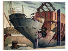 Holzbild Die "British Chancellor" im Trockendock - Harry Morley, 1943