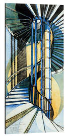 Quadro em alumínio The Tube staircase, 1929 - Cyril Edward Power