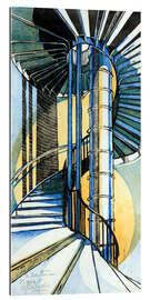 Galleritryck The Tube staircase, 1929
