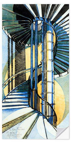 Adesivo murale The Tube staircase, 1929
