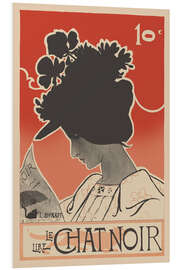 Hartschaumbild Lire le Chat Noire - Léonce Burret
