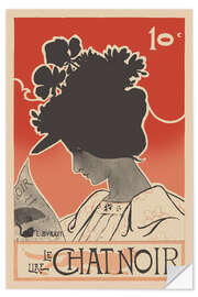 Wandsticker Lire le Chat Noire - Léonce Burret