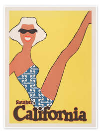 Wall print Southern California, Sante Fe, 1963 - Vintage Travel Collection