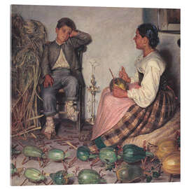 Acrylic print Italian game with pumpkins, 1884 - Kristian Zahrtmann