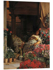 Akrylglastavla A flower seller from Florence - Kristian Zahrtmann