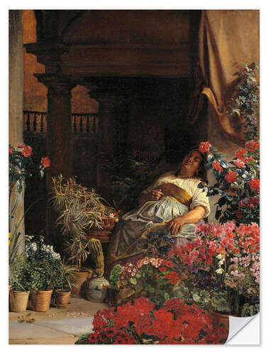 Naklejka na ścianę A flower seller from Florence