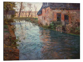Alubild Fluss in der Normandie, 1894