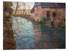 Hartschaumbild Fluss in der Normandie, 1894