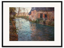 Gerahmter Kunstdruck Fluss in der Normandie, 1894